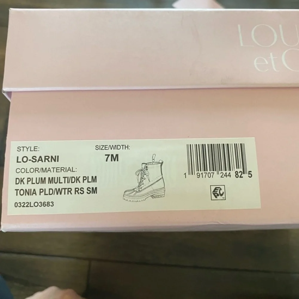 Louise et Cie Sarni Boot Plaid & Brown Platform & Chunky Heel SZ 7 NIB!